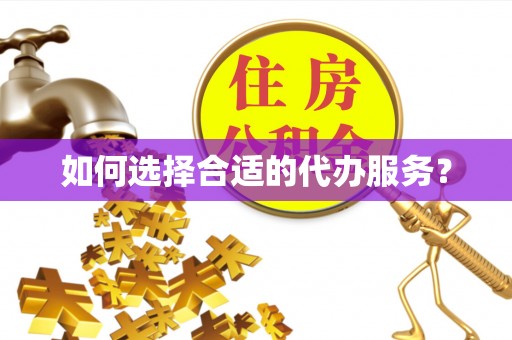 西盟如何选择合适的代办服务？